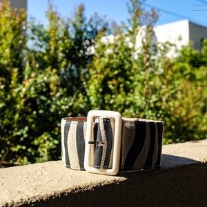 Thick Malene Birger Zebra Waist Belt